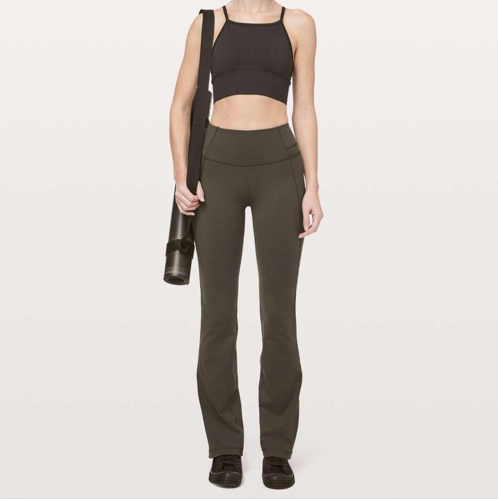 Lululemon Groove Pant Bootcut 32" Inseam Dark Olive  10